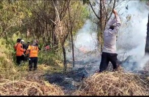 Polisi dan Petugas Gabungan Berhasil Padamkan Karthula di Kawasan TNBTS Ranupani Lumajang