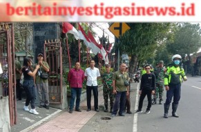Babinsa Blahbatuh Pantau Pengamanan Kirab Pemilu 2024
