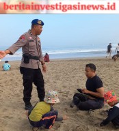 Pantai Petitenget Sepi Pengunjung dan Aman di Hari Raya Galungan 