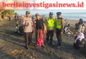 Polsek Seltim Amankan Perayaan Umanis Galungan di Pantai Klecung