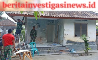 Telah Dicapai 72% Pengerjaan SFT Rehab RTLH Program TMMD Kodim Badung