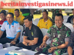 Sambut HUT RI dan HUT Kota Negara Kapolres Meriahkan Lomba Sampan Tradisional 