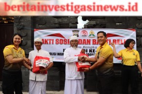 Sambut HUT ke-75 Polwan, Kapolres Badung Pimpin Bakti Sosial dan Bakti Religi 