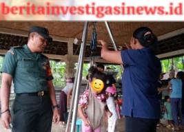 Babinsa-Bhabinkamtibmas Bersama Kelian Dinas Dampingi Kegiatan Posyandu