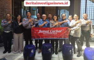 Kapolsek Densel Gelar Jumat Curhat Dengan Pekerja PT. Hatten Bali