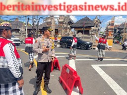 Kapolres Badung Pantau Lansung Pengamanan Hari Raya Kuningan