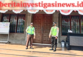 Monitoring Wilayah Minggu Kasih, Polisi Banjar Atensi Kebaktian di Gereja Baithani