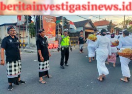 Polisi Banjar Atensi Kegiatan Upacara Pengerebongan