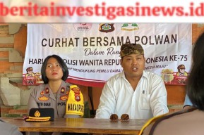 Wakapolres Kompol Putu Diah Kurniawandari Pimpin Kegiatan Polwan Curhat