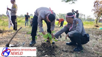 Peringati Hari Kemerdekaan RI ke – 78, Polres Nganjuk Tanam Ribuan Berbagai Jenis Pohon