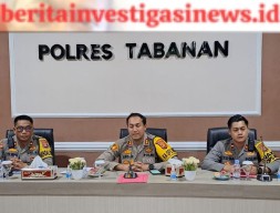 Anev Bulanan Situasi Kamtibmas Polres Tabanan, Kapolres Beri Penekanan Pada PJU dan Kapolsek