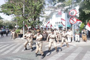 Peringati Proklamasi Polri, Polda Jatim Bersama Rooderburg Soerabaia Gelar Aksi Teatrikal