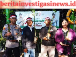 Polsek Kuta Sukseskan Program Polri Lestarikan Negeri Dengan Penanaman Mangrove Bersama Warga