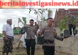 Ajak Masyarakat Tanam Pohon, Polsek Denbar Lestarikan Negeri Lakukan Penghijauan Sejak Dini