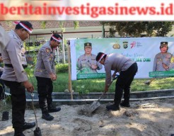 Kapolres Kawban AKBP Ida Ayu Wikarniti Pimpin Tanam Pohon Lestarikan Negeri