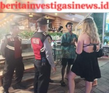 KRYD Polsek Kuta Utara Patroli Blue Light di Jalur Kawasan Pariwisata