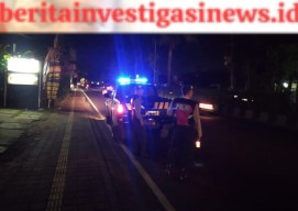 Polsek Kuta Tingkatkan Blue Light Patrol Upaya AGK Wilayah Hukum