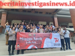 Polda Bali Gelar Minggu Kasih di Gereja Katolik Yesus Gembala Yang Baik
