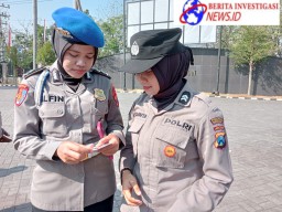 Gaktiblin Anggota Polwan Polres Nganjuk Dalam Rangkaian Hari Jadi Polwan ke-75 tahun 2023