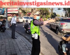 Pukul Enam Tigapuluh Wita Personil Polres Badung Siap Tergelar di Jalan