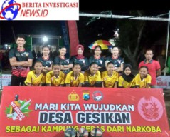 Polres Tulungagung Kampanyekan Bahaya Narkoba Lewat Olah Raga Bola Volly