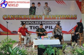 Gelar Cangkrukan Kamtibmas, Kapolres Nganjuk Minta Perkuat Peran 3 Pilar dan Ulama Kamtibmas Hingga Tingkat Desa