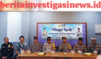 Minggu Kasih Polsek Kuta Gabung Polresta Denpasar Dengarkan Aspirasi Jemaat Gereja