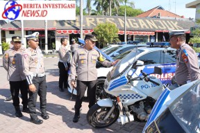 Gelar Pasukan Operasi Zebra Semeru 2023 Polres Nganjuk, Kapolres : Waspadai Peningkatan Aktivitas Masyarakat Pada Tahapan Pemilu 2024