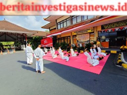 Polres Kawban Ngurah Rai Gelar Latihan Beladiri Polri