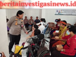Kapolres Kawban Kunjungi Yayasan Pembinaan Anak Cacat Jimbaran