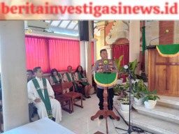 Polsek Kota Jembrana Dukung Keamanan Ibadah Minggu Kasih di GKPB Mandira Santi