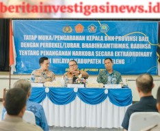 Tatap Muka Dengan Perbekel/Lurah Bhabinkamtibmas dan Babinsa Tentang Penanganan Narkoba