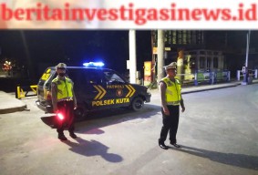 Pimpin Blue Light Patrol Pawas Polsek Kuta Berupaya Wujudkan Kamtibmas Kondusif
