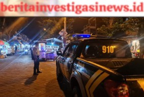 Patroli Cahaya Biru Polsek Mengwi Sambangi Pasar Mengwi