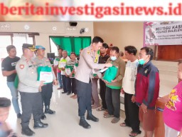 Minggu Kasih Polres Buleleng Berikan Tali Kasih ke Gereja GKPB Pelangi Kasih
