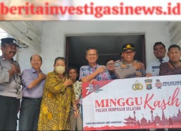 Laksanakan Progran Minggu Kasih Polsek Densel Bersama Jemaat GKKAI