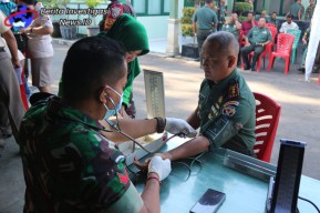 Sambut HUT Tentara Nasional Indonesia Kodim 1619 Tabanan Laksanakan Donor Darah
