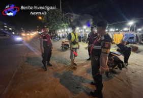 TKW Polsek Denpasar Barat Rutin Tampilkan Bluelight Patrol