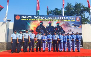 Sukseskan Bakti Sosial HUT TNI ke-78, Lanud Muljono Kerahkan Prajurit