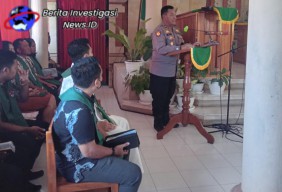 Minggu Kasih Polsekta Jembrana Dalam Pengamanan Ibadah Gereja Aman dan Damai