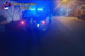 Polsek Denut Laksanakan Blue Light Patrol Nyalakan Lampu Biru Rotator