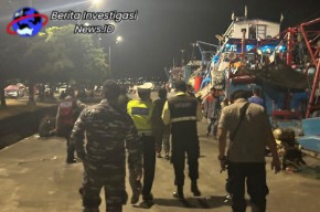 Pastikan Sitkamtibmas di Pelabuhan Benoa Tetap Terjaga Melalui Blue light Patrol