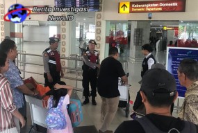 Giat Patroli Personil Polres Kawban Ngurah Rai Sampaikan Imbauan Kamtibmas