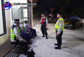Antisipasi GKPMH, Polsek Kuta Tingkatkan Kegiatan Blue Light Patrol