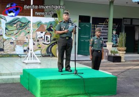 Upacara Purna Bakti Kodim Tabanan Terima Warga Baru dan Kenaikan Pangkat