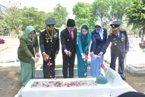 Danlanud Muljono Hadiri Ziarah Nasional HUT TNI ke-78