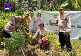 Sambut HUT ke 78 SDM Polri, Polres Badung Upayakan Pelestarian Lingkungan Melalui Penanaman Pohon