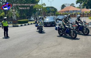 Polres Bandara Ngurah Rai Gladi Pengamanan Kendaraan Tamu Negara Peserta KTT AIS