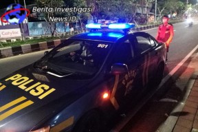 Demi Memastikan Keamanan Wilayah Polsek Kuta Selatan Gelar Blue Light Patrol