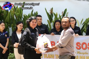 Sambut HUT ke 72 Humas Polri, Bid Humas Polda Bali Gelar Bakti Sosial